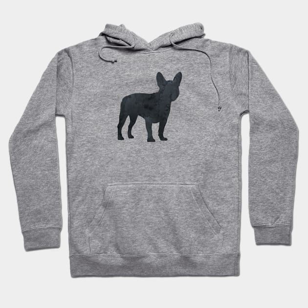 French Bulldog, Frenchie, Dog Silhouette Hoodie by BittenByErmines